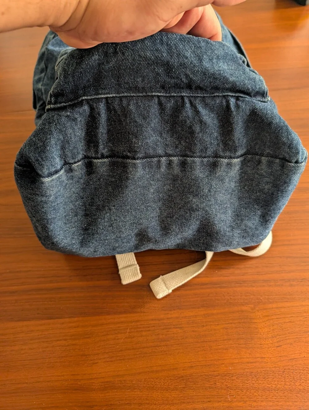 American Apparel Blue Denim Backpack Pre Owned